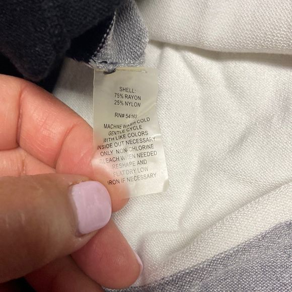 Tommy Hilfiger Black, Gray, and White Striped Dress - Picture 5 of 6